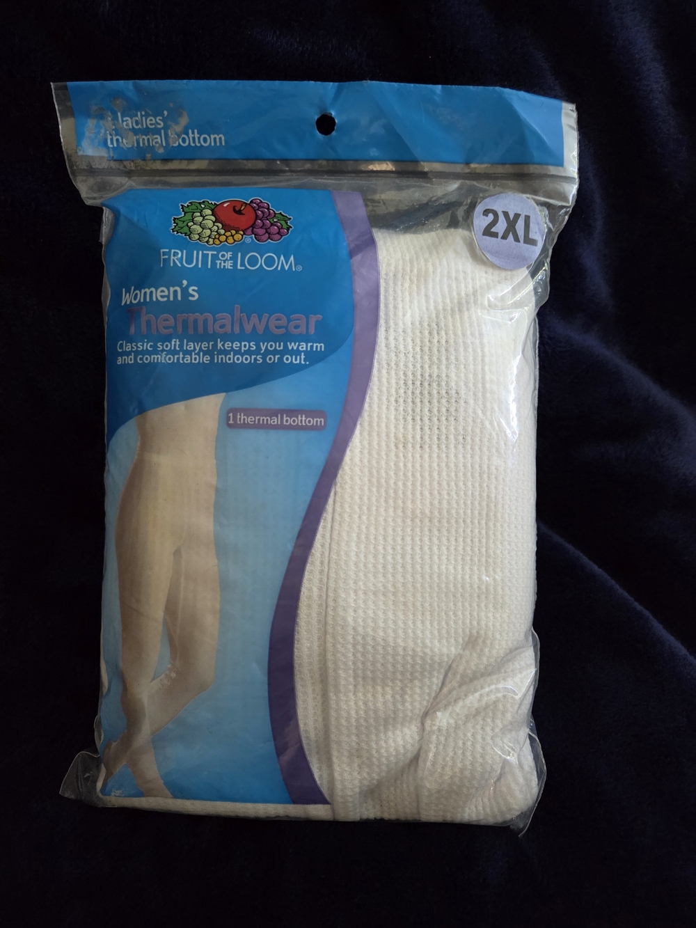 Fruit of the Loom Women's Thermal Bottoms - White (2XL)